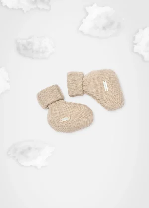 MALO For Babies<Baby booties in cashmere Beige