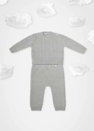 MALO For Babies | Tops & Knitwear<Baby set in cashmere Grey