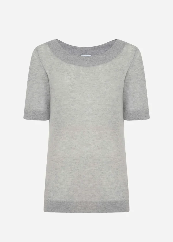 MALO Tops & Knitwear<Boat neck sweater in super soft cashmere Grey