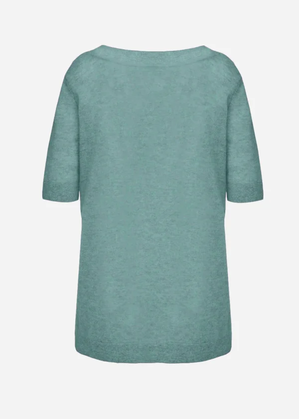 MALO Tops & Knitwear<Boat neck sweater in super soft cashmere Green