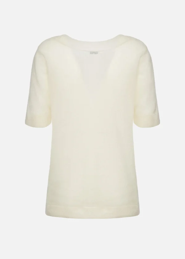 MALO Tops & Knitwear<Boat neck sweater in super soft cashmere White