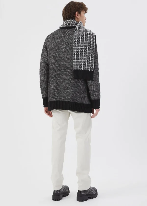 MALO Tops & Knitwear<Cardigan in cotton, alpaca and wool Black