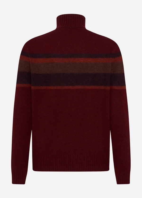 MALO Tops & Knitwear<Cashmere, alpaca, silk and wool turtleneck sweater Multicolor