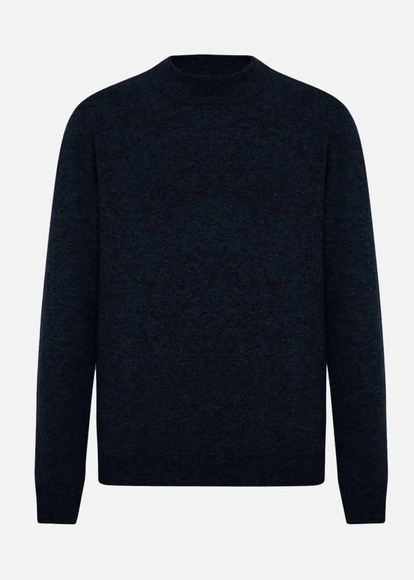 MALO Tops & Knitwear<Cashmere and silk turtleneck sweater Blue