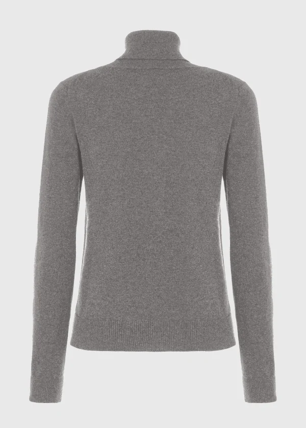 MALO Tops & Knitwear<Cashmere blend turtleneck sweater, Re-cashmere Grey