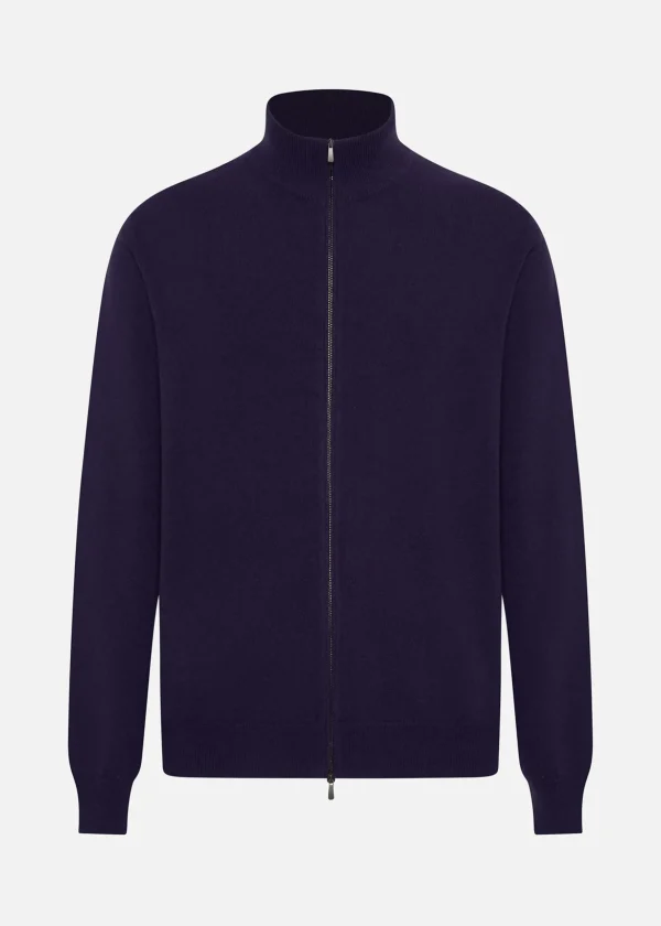 MALO Tops & Knitwear<Cashmere bomber jacket Blue