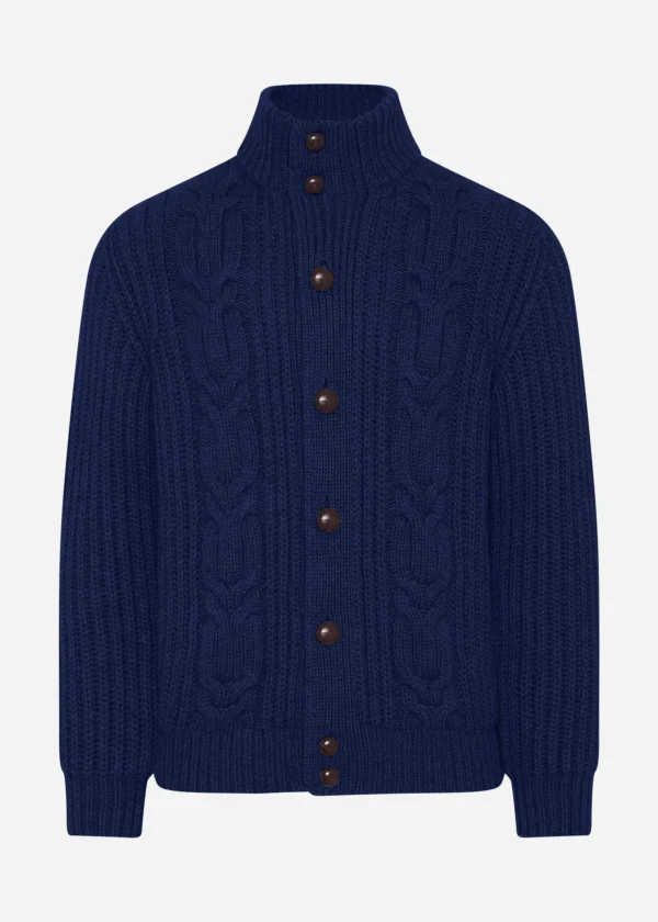 MALO Tops & Knitwear<Cashmere bomber jacket Blue