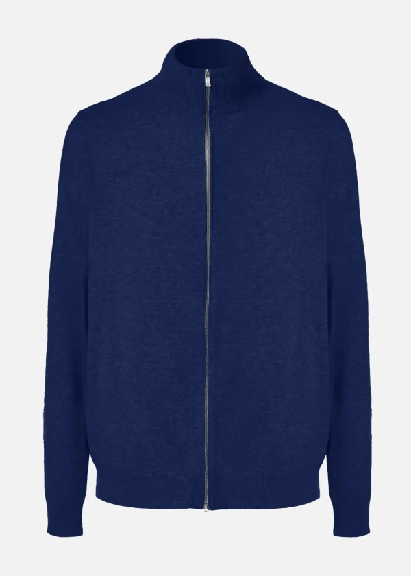 MALO Tops & Knitwear<Cashmere bomber jacket Blue