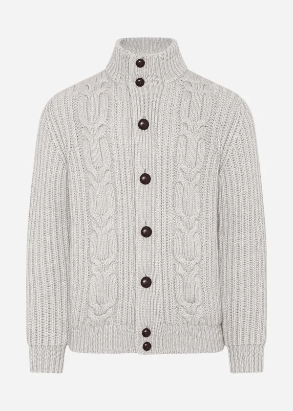 MALO Tops & Knitwear<Cashmere bomber jacket White