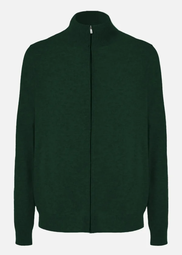 MALO Tops & Knitwear<Cashmere bomber jacket Green