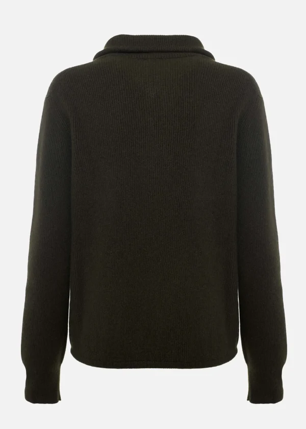 MALO Tops & Knitwear<Cashmere bomber jacket Green