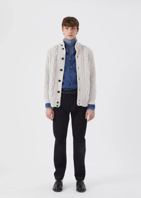 MALO Tops & Knitwear<Cashmere bomber jacket White