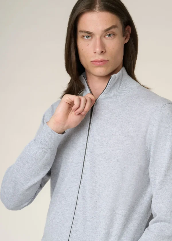 MALO Tops & Knitwear<Cashmere bomber jacket Grey