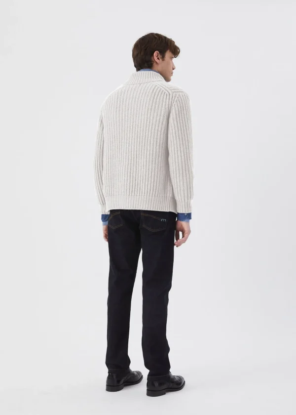 MALO Tops & Knitwear<Cashmere bomber jacket White