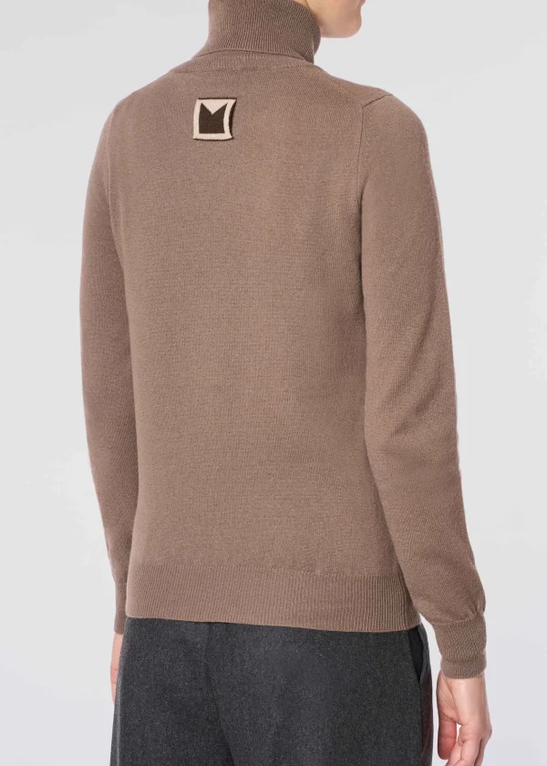 MALO Tops & Knitwear<Cashmere crewneck sweater Brown