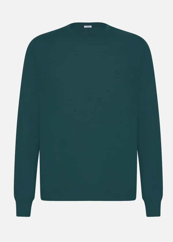 MALO Tops & Knitwear<Cashmere crewneck sweater Petrol blue