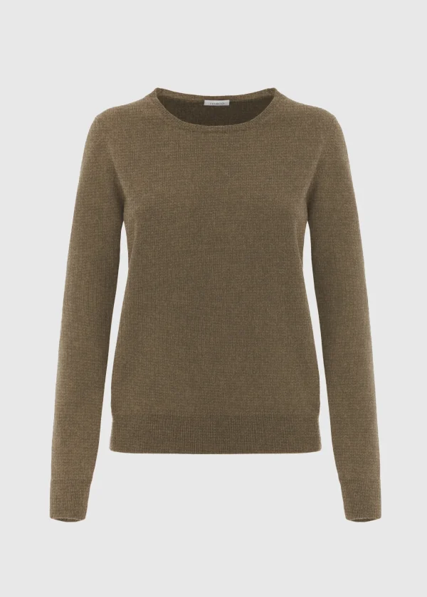 MALO Tops & Knitwear<Cashmere crewneck sweater Beige