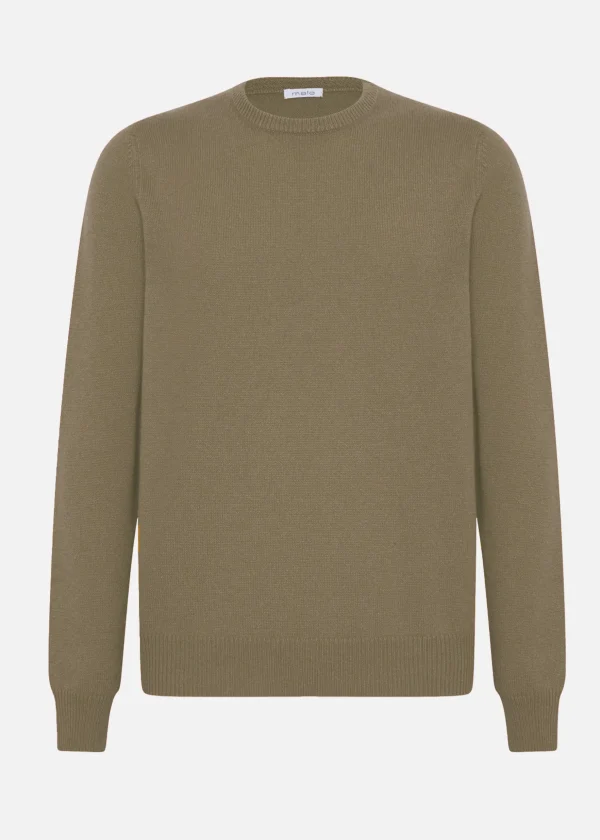 MALO Tops & Knitwear<Cashmere crewneck sweater Brown