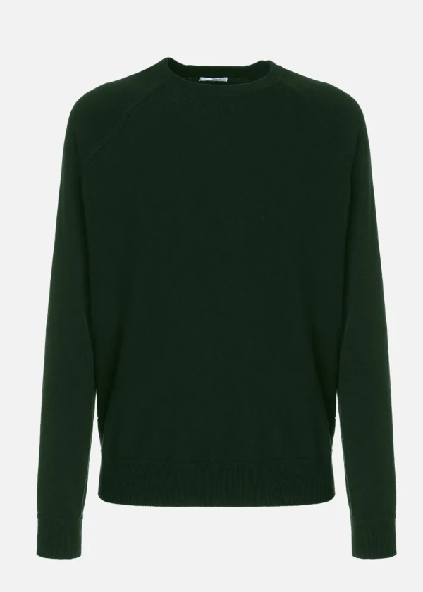 MALO Tops & Knitwear<Cashmere crewneck sweater Green