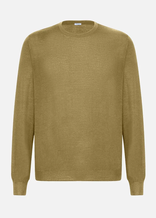 MALO Tops & Knitwear<Cashmere crewneck sweater Beige