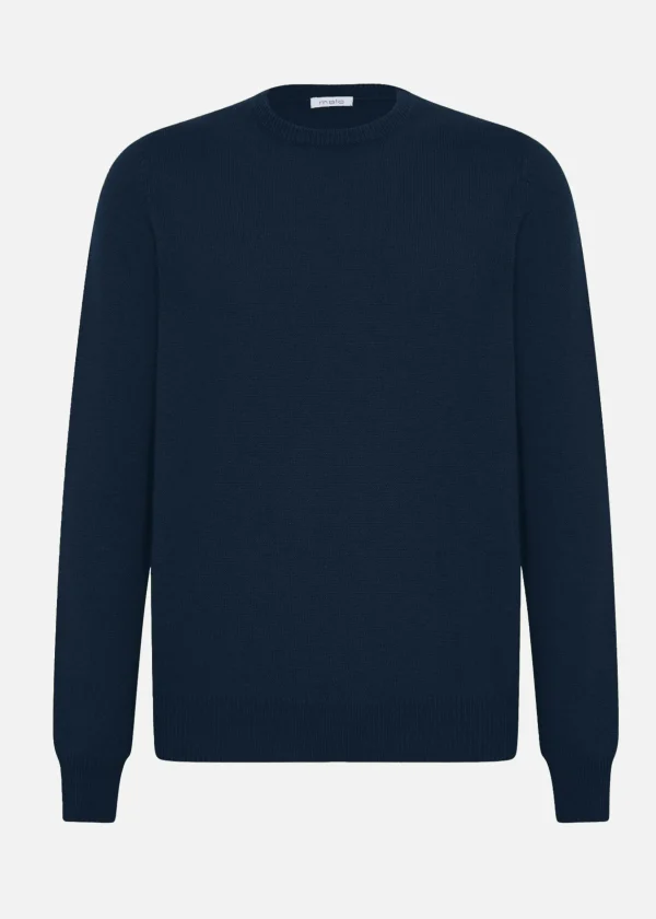 MALO Tops & Knitwear<Cashmere crewneck sweater Blue