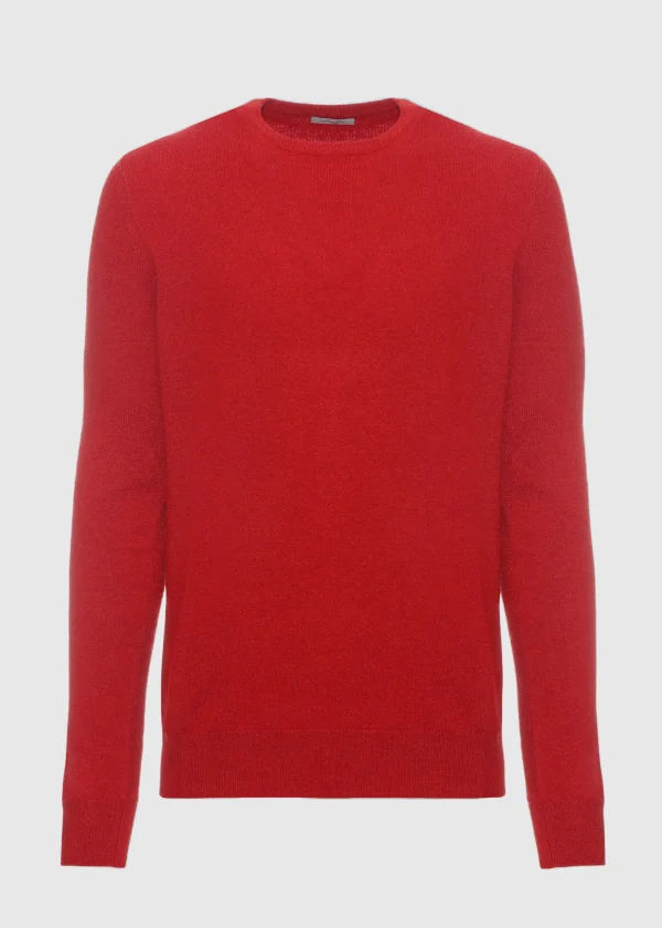 MALO Tops & Knitwear<Cashmere crewneck sweater Red