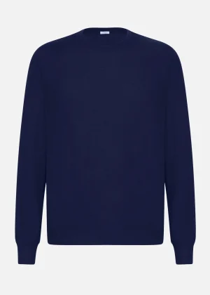 MALO For Him | Tops & Knitwear<Cashmere crewneck sweater Blue