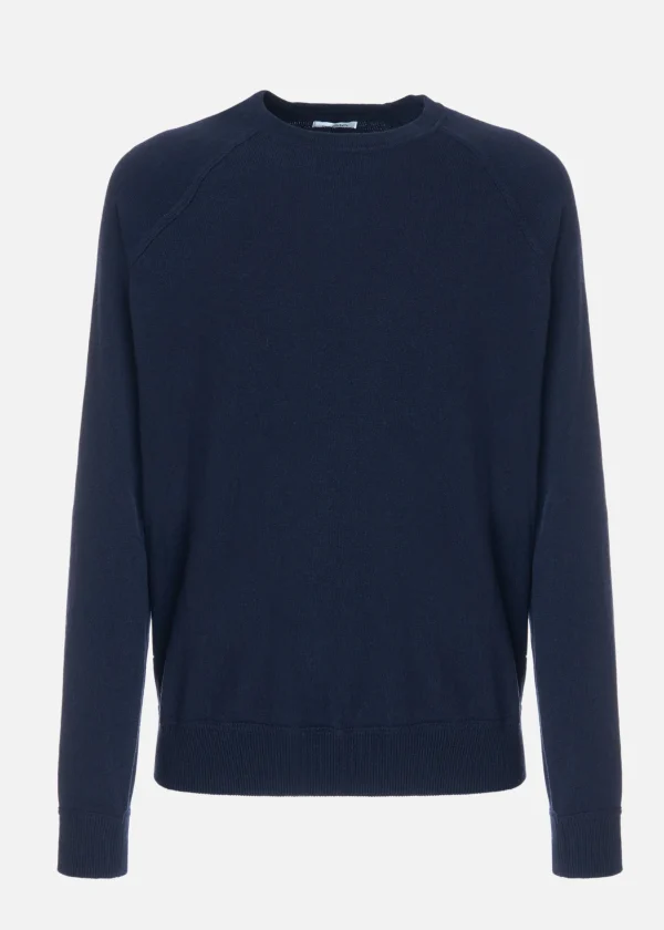 MALO Tops & Knitwear<Cashmere crewneck sweater Blue