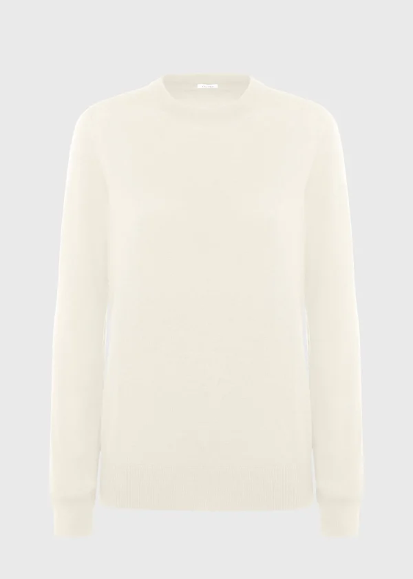 MALO Tops & Knitwear<Cashmere crewneck sweater White