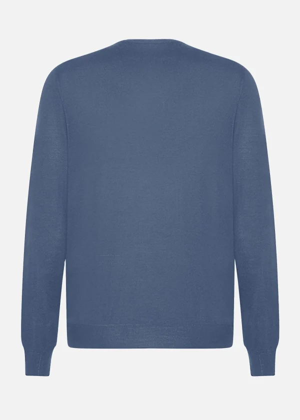 MALO Tops & Knitwear<Cashmere crewneck sweater Light blue