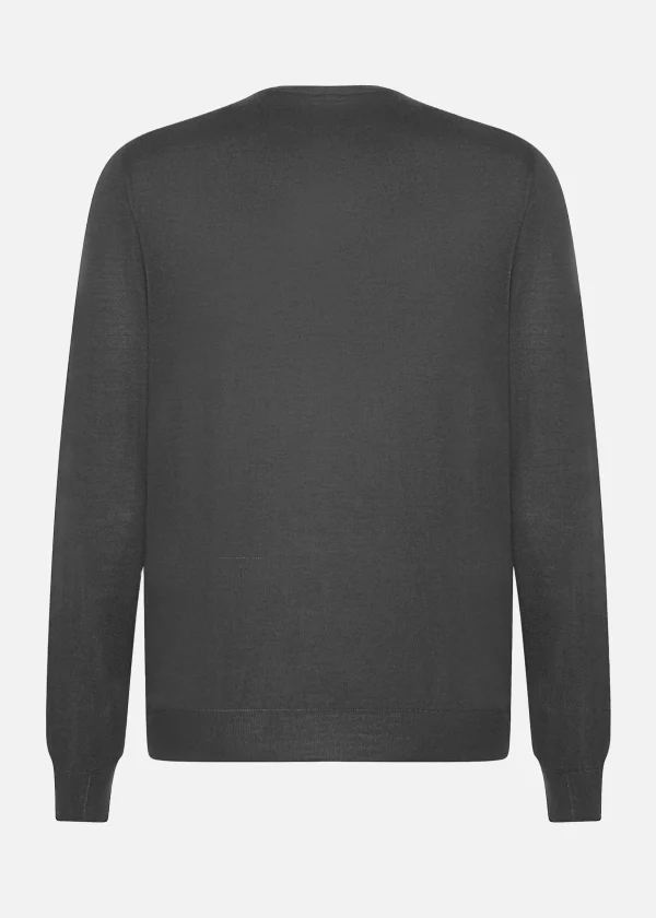 MALO Tops & Knitwear<Cashmere crewneck sweater Grey