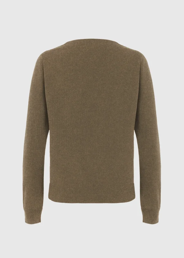 MALO Tops & Knitwear<Cashmere crewneck sweater Beige