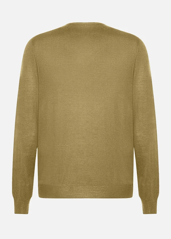 MALO Tops & Knitwear<Cashmere crewneck sweater Beige