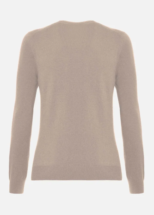 MALO Tops & Knitwear<Cashmere crewneck sweater Beige