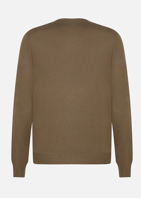 MALO Tops & Knitwear<Cashmere crewneck sweater Beige