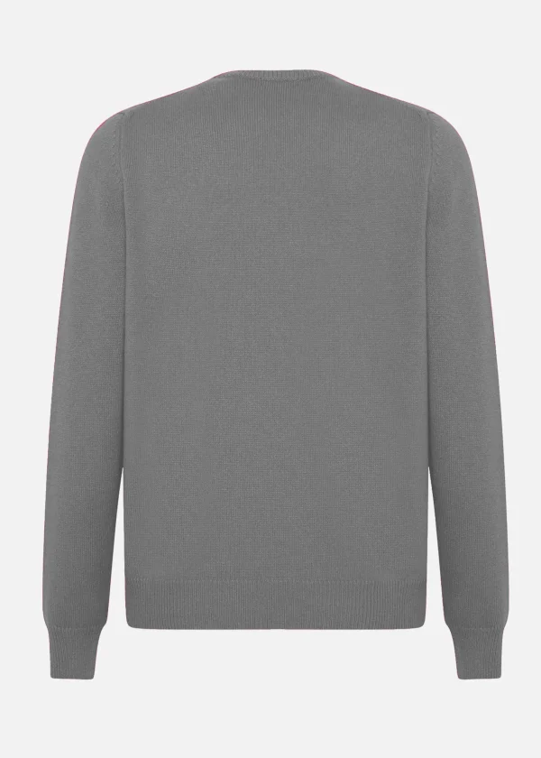 MALO Tops & Knitwear<Cashmere crewneck sweater Grey