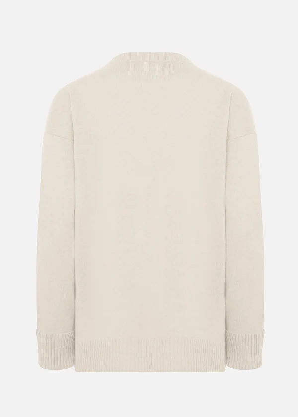 MALO Tops & Knitwear<Cashmere crewneck sweater White