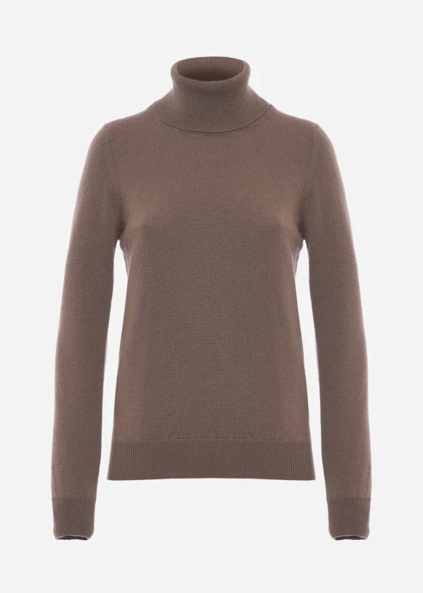 MALO Tops & Knitwear<Cashmere crewneck sweater Brown