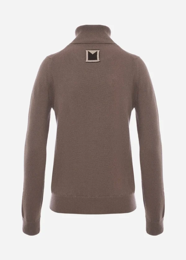 MALO Tops & Knitwear<Cashmere crewneck sweater Brown