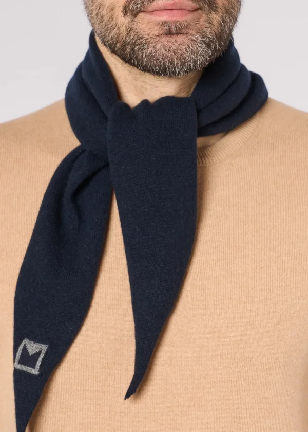 MALO Accessories | Accessories<Cashmere diamond scarf, Rever Blue