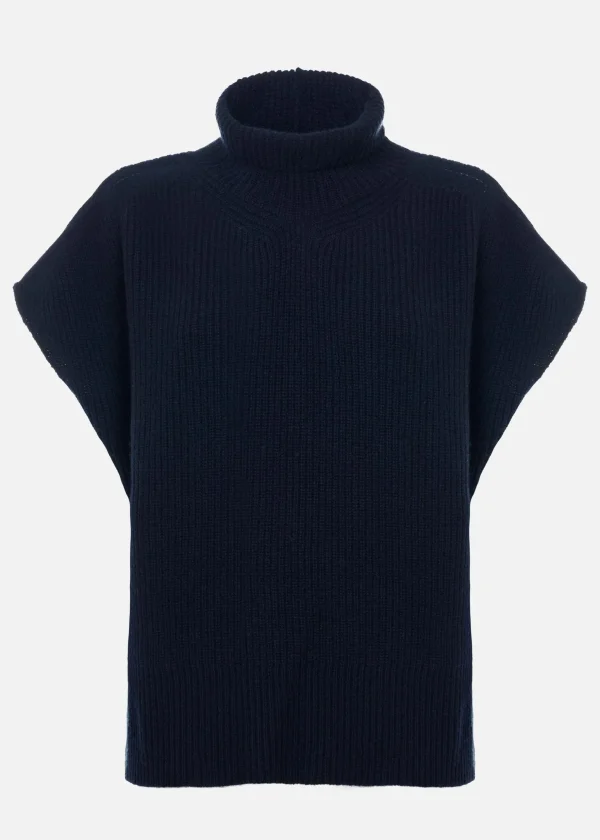 MALO Tops & Knitwear<Cashmere gilet Blue