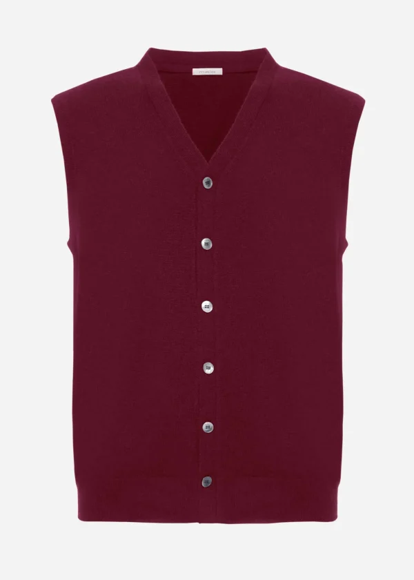 MALO Tops & Knitwear<Cashmere gilet Red