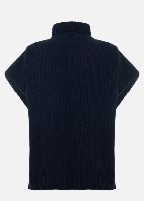 MALO Tops & Knitwear<Cashmere gilet Blue