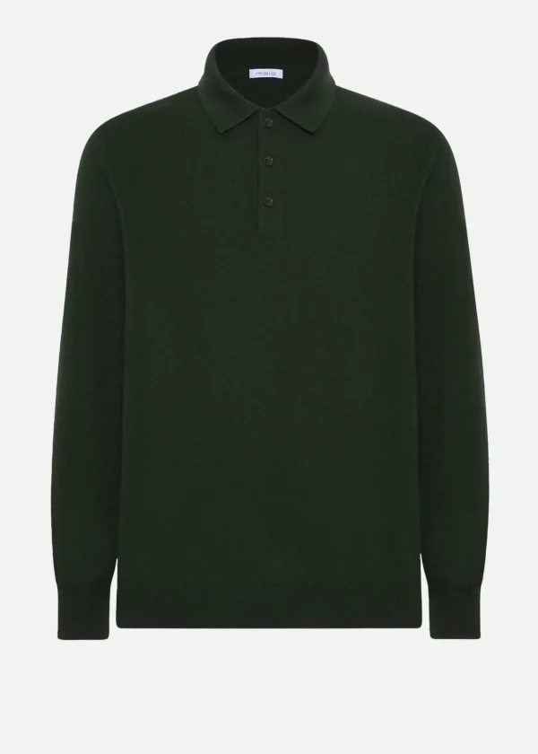 MALO For Him | Tops & Knitwear<Cashmere polo Green