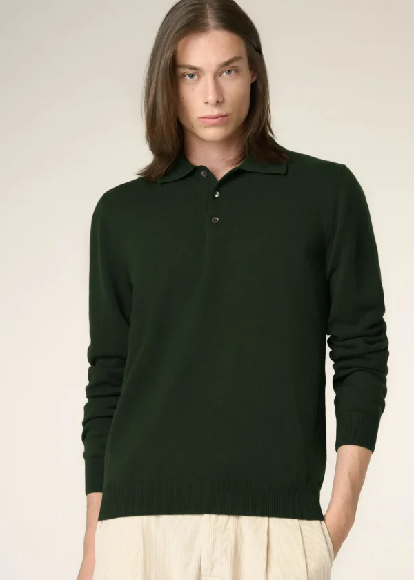 MALO For Him | Tops & Knitwear<Cashmere polo Green