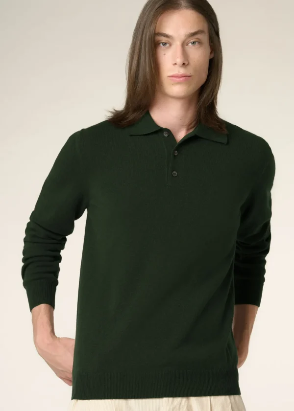 MALO For Him | Tops & Knitwear<Cashmere polo Green