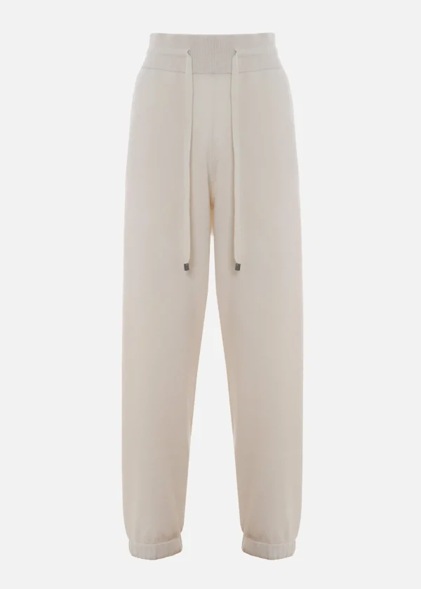 MALO Trousers<Cashmere trousers White