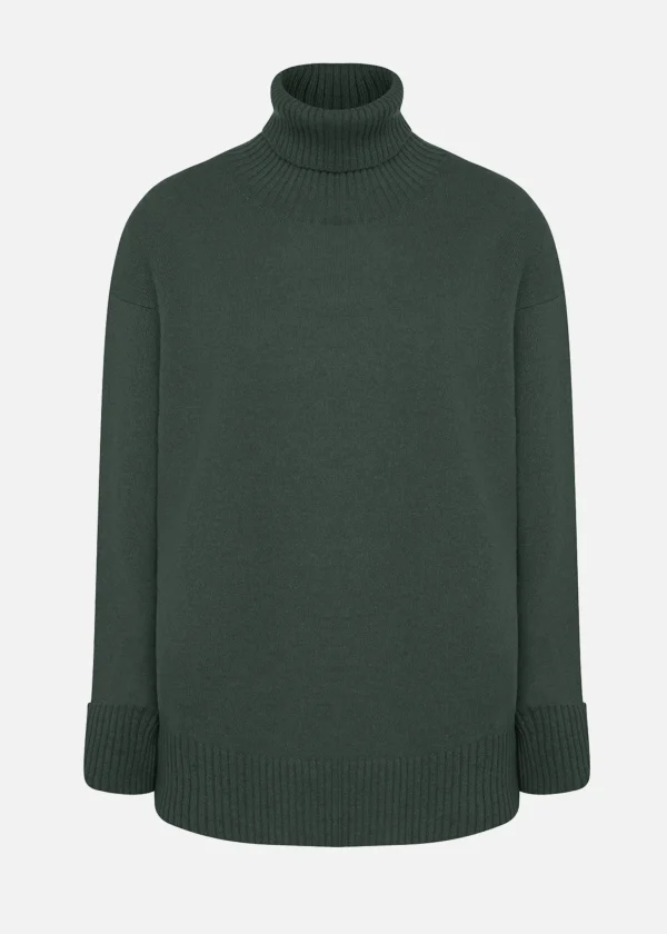 MALO Tops & Knitwear<Cashmere turtleneck sweater Green