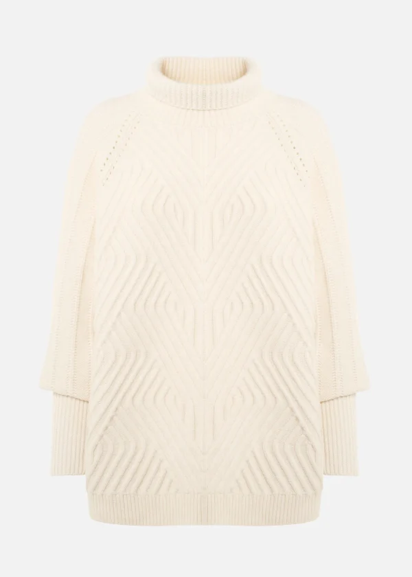 MALO Tops & Knitwear<Cashmere turtleneck sweater White