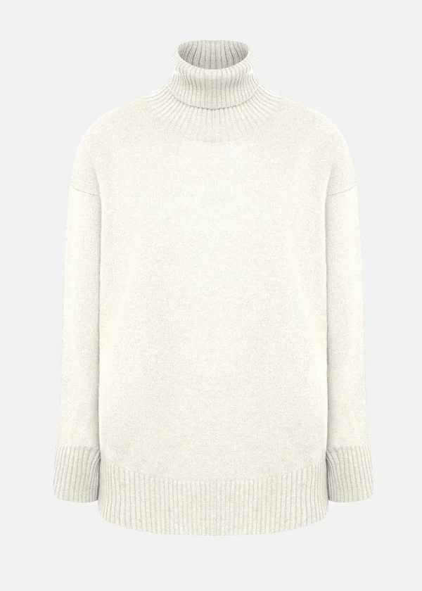 MALO Tops & Knitwear<Cashmere turtleneck sweater White